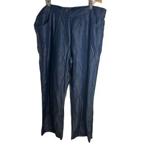 IMAN Blue Casual Pants Sz 16 Denim Jeans Relaxed Women’s